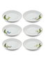 Hermia Set de Platos de Postre Multicolor DNR0063 (6 Piezas) de Porcelana